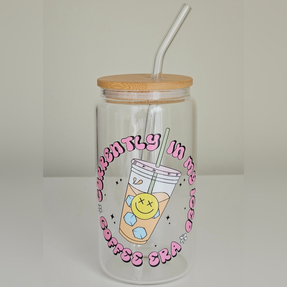 Iced Coffee Era 16oz Clear Beer Can Glass Cup